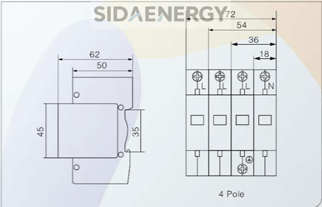 سرج ارستر نیروگاه خورشیدی SUNTREE سه فاز چهار پل 385V-40KA-AC - تصویر 2